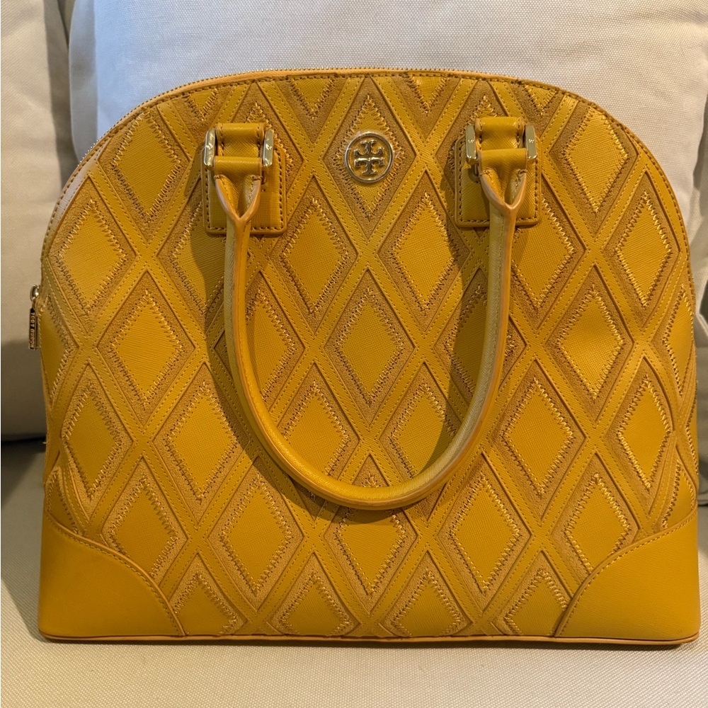 Tory Burch Yellow Quilted Bag